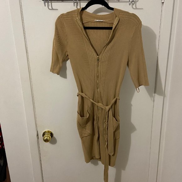 Guess Brown/Gold Belted Dress - Picture 3 of 4